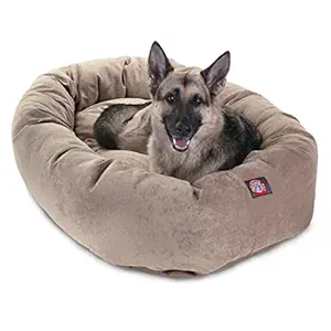 52 inch Pearl Villa Collection Micro Velvet Bagel Dog Bed by Majestic Pet Products
