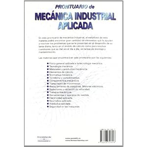 Prontuario de mecánica industrial aplicada