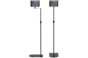 XINLEI Projector Floor Stand, 2-in-1 Projector Stand with 360° Swivel, 90° Tilt & Height Adjustable, 2 Install Options, Compatible with Home Office Video Camera, PR002FP