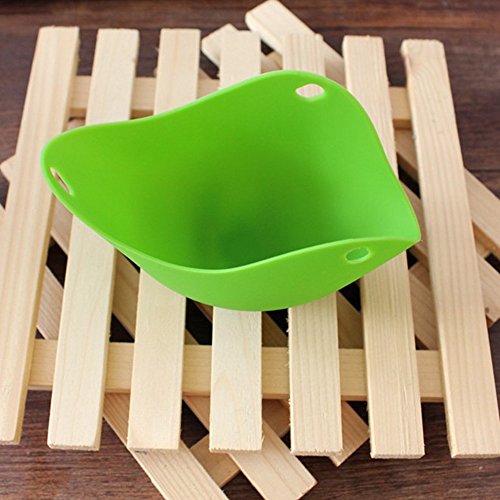 Gosear 4 STK Silikon Ei Wilderer Formteil Tassen Küche Kochgeschirr Backen Werkzeug in Mikrowelle Ofen Dampfer Grün - 4