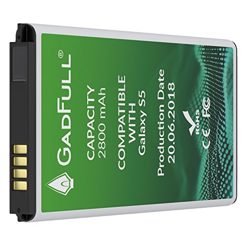GadFull Batterie pour Samsung Galaxy S5   Date de Production est 2018   correspond    l   EB-BG900BBE EB-BG900 Lithium-Ionen-batterie d   origine du m