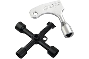 LÍNEA NOVA SET Llave Multifuncional 4 Puntas 6 en 1 - Contador de Agua, Armario Eléctrico, Ascensor, Gas, Universal y Maestra Triangular Para Emergencias