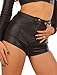 Produktbild Ledapol 795 echt Leder Damen Hose kurz Hotpants, 48 schwarz