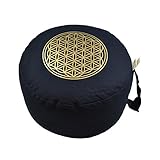 Herbalind AZ6658 Yogakissen/Meditationskissen"Blume des Lebens", blau