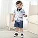 Moin®Fashion Gentleman Baby Boys Outfits Suits Clothing 3pcs Cotton Short Sleeve Shirt Waistcoat Short Pants Children's Summer Clothes