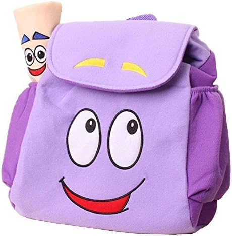IGBBLOVE Dora Explorer Backpack Rescue Bag with Map,Pre-Kindergarten Toys (Purple)
