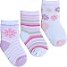 Baby Girls Cotton Rich Floral Flowers & Cupcakes Socks (3 Pair Multi Pack) (UK 3-5.5 (EUR 19-22), Flowers & Stripes)