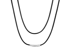 ChainsHouse Chaine Collier Cordon Cuir Homme Pour Pendentif Enfant Garçon Femme Ras de Cou Chaîne Cire Tressé Marron/Noir Largeur 2mm Longeur 41/46/51/55/61/66/71/76cm Bijoux Cadeau