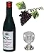 Produktbild Unbekannt Set: Weinflasche + Weinglas + Weintraube mit Blatt & Ranke - Miniatur - Maßstab 1:12 - für Puppenstube - Puppenhaus Puppenküche - Wein - Weintrauben Reben Reb..