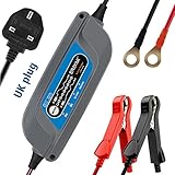 Car Battery Charger 5A 8 Steps TUV GS Certified, ERAYAK 12V 8 Stages Trickle Charger Maintainer for 120Ah Lead-acid Battery, Maintenance-free, CA-CA, AGM and Gel Battery