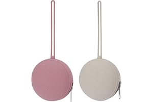 WESWEET Silicone Soother Dummy Case Pacifier Holder Case- 2 PCS Dummy Holder Storage Box Container - Easy to Clean (A-Purple/Grey)