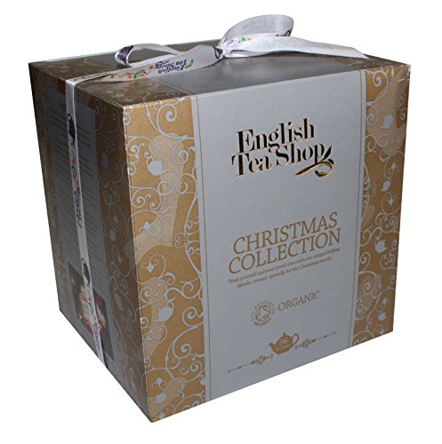 English Tea Shop - "Gold Cube Box" Teegeschenk mit Schleife, BIO, 96 x Weihnachtstee
