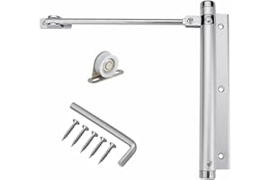 YUOIP® Ferme-Porte à Ressort en Alliage d'aluminium de Porte Closers réglable Facile à installer Dispositif de fermeture automatique 45kg (1 pièce)