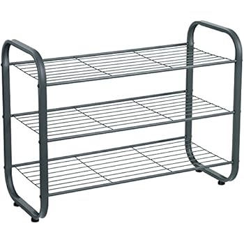 Amazon.de: SONGMICS 3 Ebenen Schuhregal aus Metall, stapelbares