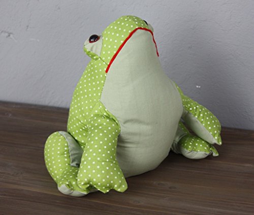 Türstopper Frosch Punkte grün Kissen Doorstop + Füllung Deko Sand NEU Türstopp