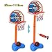 Produktbild deAO Basketball- Spielset für Kinder: Selbststehendes,tragbares Basketball-Set ,Einstellbare Größe (bis 114 cm) für drinnen und draußen .Sportaktivität inklusive Ball.
