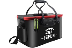 FACULX Cubo de Pesca Plegable Multifuncional - Contenedor de Peces Vivos, Bolsa EVA para Cebo, Acampar al Aire Libre y Protección de Peces - 30 cm