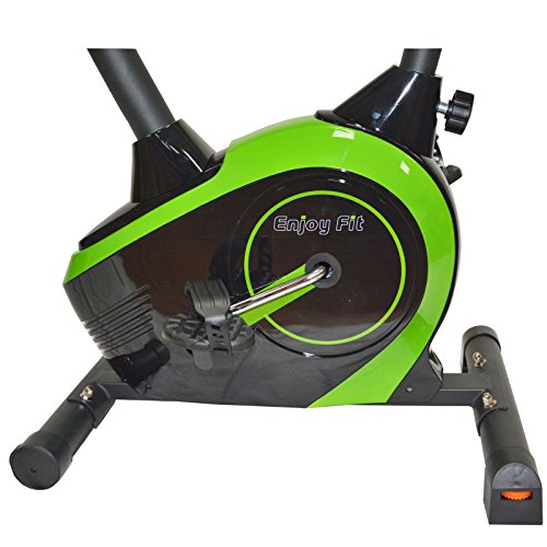EnjoyFit Heimtrainer Fahrradtrainer mit Handpuls-Sensoren schwarz/grün - 3