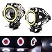 Produktbild 2 X Universal Motorrad Scheinwerfer Motocycle, RAXFLY Visible 6500-7000K 200M U7 LED Nebel Lampen Scheinwerfer mit Aluminium Legierung Spotlight Weißlicht Shell Wasserdicht