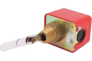KIMISS Sensore di Flusso Sensore 1 Pollice Spdt Filettatura a Paletta Flussostato Controllo Automatico Spdt R3 4 Controllo Sensore Olio Acqua Liquida Flussostato Automatico a Paletta 15A