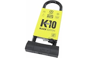 AUVRAY Antivol Norme SRA U Black Edition pour Moto et Scooter - Anse Ø18mm - Dimensions internes 85x310mm