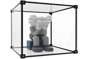 VAVAVIA Vetrina acrilica, Vetrina impilabile trasparente, Vetrina da collezione Antipolvere Self-assembly con porta per le figure del giocattolo Automobili modello che raccolgono le figure (30x30x30cm)