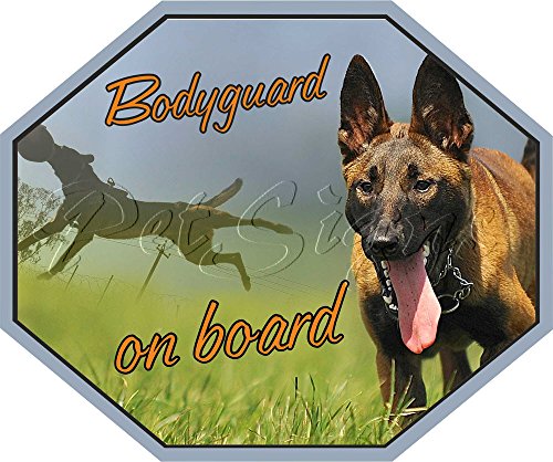 Preisvergleich Produktbild Petsigns Autoaufkleber Malinois - Bodyguard on Board, 22 x 18,5