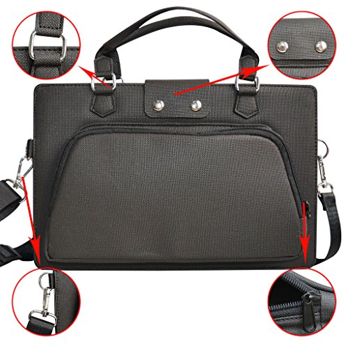 HP Spectre X360 13 Hülle,Labanema 2 in 1 Spezielles Design PU Leder Handtasche Tragetasche Schulter Schutzüberzug+Tragbare Tasche Portable Laptoptasche mit Handgriff Schultergurt Griff für 13.3″ HP Spectre X360 13 13-w000 and 13-ac000 Series 13-w000ng 13-w003ng 13-w004ng 13-ac000ng 13-ac001ng 13-ac005ng 13-ac006ng 13-ac012ng 13-ac002ng 13-ac003ng 13-ac004ng 13-AC030NG 13-ac031ng Notebook,Schwarz - 5