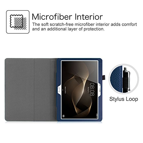 Fintie Huawei MediaPad M2 10.0 Hülle – Slim Fit Kunstleder (Folio) Schutzhülle Tasche Case Cover mit Auto Sleep Wake up / Standfunktion und Stylus-Halterung für Huawei MediaPad M2 10 Zoll (25,4 cm) LTE / WiFi Tablet-PC, Marineblau - 3