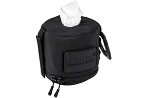 Mil-Tec Unisex – torba na papier toaletowy Molle dla dorosłych, czarna, rozmiar uniwersalny
