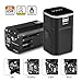 Produktbild VBESTLIFE Universeller Reiseadapter,Universalstecker,All in One Internationaler Steckeradapter World Travel Converter mit 2 USB Anschlüsse für EU/AU/UK/US(schwarz)
