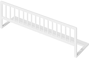 ‎BELLABINO Bellabino Yuna Rausfallschutz – Kinder Bettschutzgitter 115 cm breit – aus Kiefer Massivholz in Weiß – klappbares Bettgitter für Kinderbett & Reisen – vormontierter Fallschutz für Kleinkinder & Babys