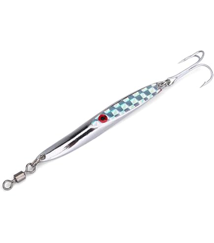 5x Blattköder Anti-Rost - Metallköder Für Bass & Forellen Mit Doppelhaken