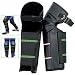 Produktbild NICEE Motorrad Knieschtuz Kniebandage Thermal Leder,Winddichte Moto-Knie-Unterstützung Kniewärmer Baumwolle Motorradschutzkleidung,Verlängern Kneepad,Motorradrüstung Schienbeinschützer Schwarz 50cm