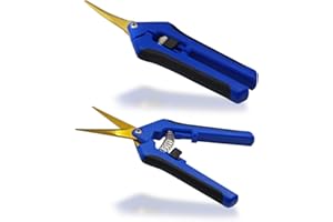 SHUNCHG 2 Stücke Gartenschere Ernteschere mit Gebogenen&Gerader Klingen und Titan-Antihaftbeschichtung, Trimmschere Gartenarbeit für Garten Bonsai Blumen Ernte Obst Gemüse, Rosenschere, Pflanzenschere