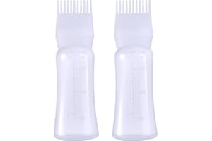 Dymoece Haaröl Applikator, 180 ml Wurzelkamm-Applikatorflasche, Hair Oil Applicator Bottle für Essentiell und Haarfärbemittel