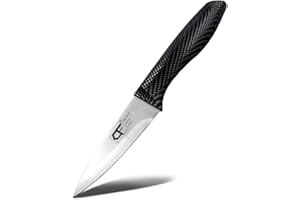 EUROXANTY Couteau de cuisine Conception moderne | Lame super tranchante | Poignée ergonomique | Acier inoxydable | Poids léger | Coupe rapide et précise | 20 cm