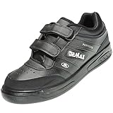 Entrega en 24 horas DEMAX P802 Zapatilla Deportiva Hombre Sneaker Velcro Piel Ancho Piso Llano Grueso Ligero Negro Talla 43