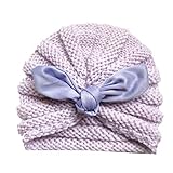 Mitlfuny Unisex Baby Kinder Jungen Zubehör Säuglingspflege,Neugeborenes Baby-Mädchen gestrickter Turban geknoteter Hut-Winter-warme Beanie Headwear-Kappe