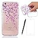 Produktbild Lotuslnn Hülle Apple iPhone 6s/6 silikon (4.7 Pouce) avec prune fleur conception - iPhone 6 /6s Schutzhülle Etui en Rose Transparent