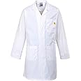 Portwest Anti-Static ESD Coat, Size: M, Colour: White, AS10WHRM
