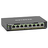 NETGEAR PoE Switch 8 Port Gigabit Ethernet Plus Network Switch (GS308EPP) - with 8 x PoE+ @ 123W, Desktop or Wall Mount
