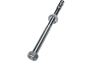 ‎LUMONIC 5x Lumonic Schwerlastanker M12 x 180 Verzinkt I Zur Verwendung als Metalldübel, Bolzenanker, Blitzdübel I Für verschiedene Arten Durchsteckmontagen