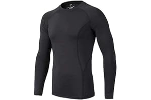 BUYKUD Kids' Boys Long Sleeve Base Layer Compression Athletic Tights Thermal Underwear Baseball Soccer Top Shirt