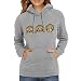 Produktbild TEXLAB - Three Monkeys Emoji - Damen Kapuzenpullover, Größe M, grau meliert