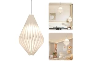 MEISHANG Kreativpapier Lampenschirm Papier,Origami Design Papier Lampenschirm,Moderner Lampen Schirm Rund für Hängelampe,für Wohnzimmer,Schlafzimmer
