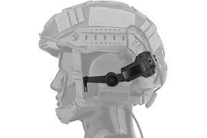SHANYINGQUAN Adattatore Tactical Helmet Rail Headset, Kit di supporto per cuffie di rotazione multi-angolo compatibile con OPS Core ARC/Team Wendy