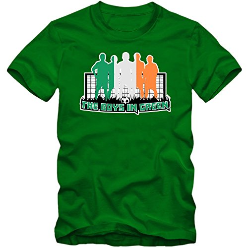 Irland EM 2016 #7 T-Shirt | Éire | Fußball | Herren | The Boys in Green | Trikot | Nationalmannschaft, Farbe:Hellgrün (Kelly Green L190);Größe:L