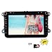 Produktbild Eincar 8-Zoll-Double 2 Lärm-Auto-Hifi-Anlage im Dash Analog-TV-GPS-Navigation Autoradio Bluetooth FM / AM / RDS USB / SD Radio Receiver HD-Digital-Bildschirm-Auto-DVD-Spieler für Volkswagen Passat Golf 5 6 Touran Tiguan Transporter Mult T5 Polo Jetta Caddy Skoda Seat Altea + 8GB Karten-Karte