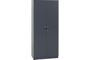 Seconique Dakota 2 Door Wardrobe in Dark Grey